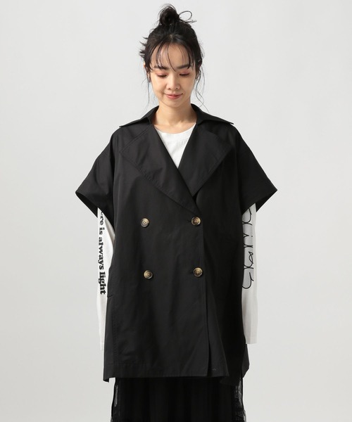 BAYFLOW（ベイフロー）の「オーバートレンチジレ（ベスト・レディース・ベージュ/ブラック・FREE）」の11枚目の写真