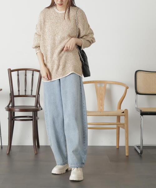 FREE'S MART（フリーズマート）の「◆カラーミックスルーズニット（ニット/セーター・レディース・ベージュ/レッド/ブルー・FREE）」の8枚目の写真