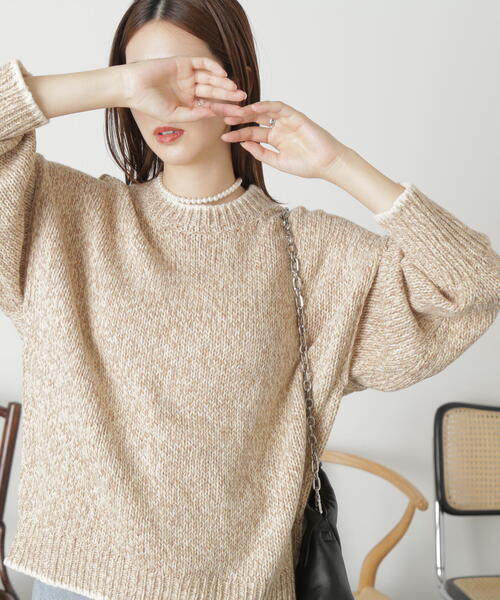 FREE'S MART（フリーズマート）の「◆カラーミックスルーズニット（ニット/セーター・レディース・ベージュ/レッド/ブルー・FREE）」の10枚目の写真