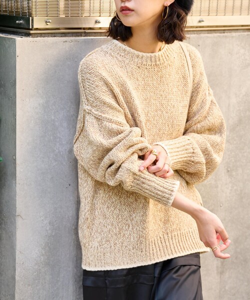 FREE'S MART（フリーズマート）の「◆カラーミックスルーズニット（ニット/セーター・レディース・ベージュ/レッド/ブルー・FREE）」の15枚目の写真