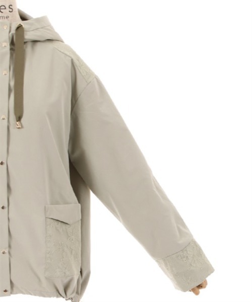 axes femme（アクシーズファム）の「【選べる2丈】撥水加工マウンテンパーカー（マウンテンパーカー・レディース・ブラック/キナリ/カーキブラウン・LARGE/MEDIUM）」の15枚目の写真