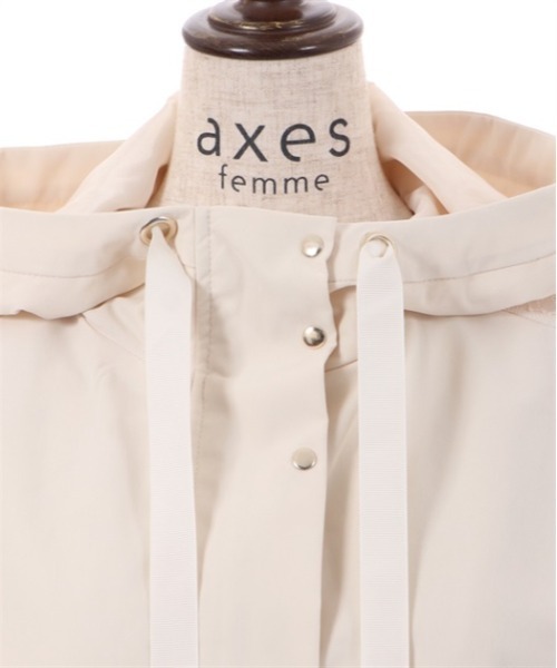 axes femme（アクシーズファム）の「【選べる2丈】撥水加工マウンテンパーカー（マウンテンパーカー・レディース・ブラック/キナリ/カーキブラウン・LARGE/MEDIUM）」の22枚目の写真