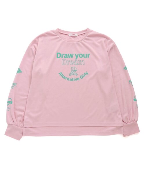 algy(アルジー)の「カジュアルもちふわロンT(Tシャツ/カットソー・キッズ・サックスブルー/チャコール/ピンク/オフホワイト・XX-SMALL/X-SMALL/MEDIUM/SMALL)」の1枚目の写真