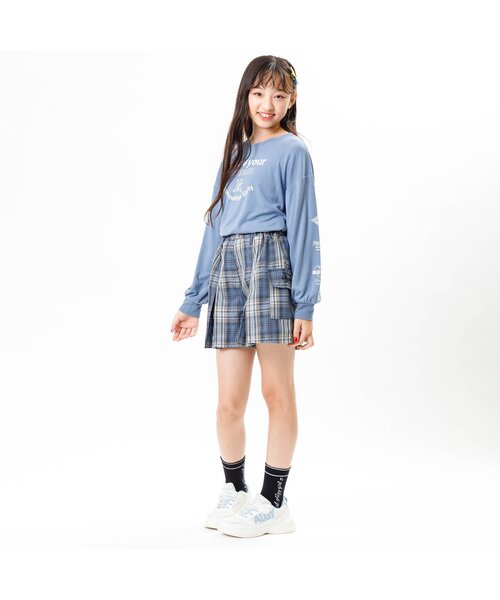 algy(アルジー)の「カジュアルもちふわロンT(Tシャツ/カットソー・キッズ・サックスブルー/チャコール/ピンク/オフホワイト・XX-SMALL/X-SMALL/MEDIUM/SMALL)」の5枚目の写真