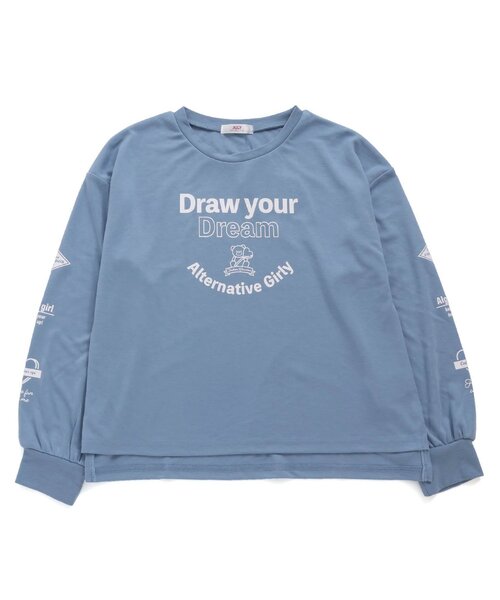 algy(アルジー)の「カジュアルもちふわロンT(Tシャツ/カットソー・キッズ・サックスブルー/チャコール/ピンク/オフホワイト・XX-SMALL/X-SMALL/MEDIUM/SMALL)」の7枚目の写真