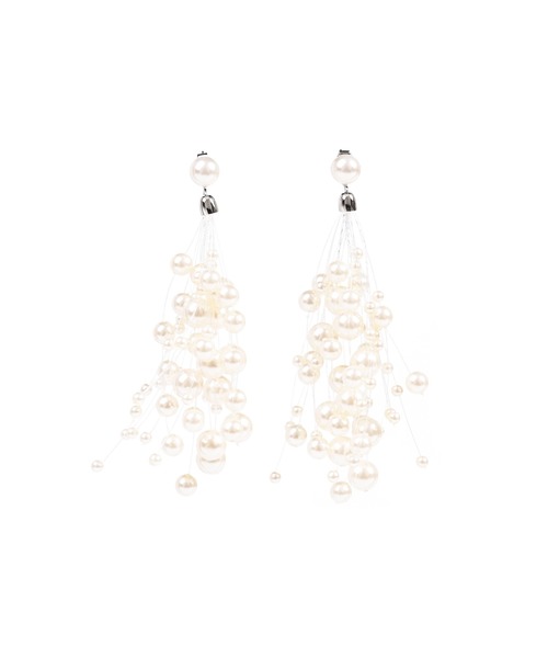 Narcissus（ナルシス）の「【Narcissus】パールフリンジピアス（ピアス（両耳用）・レディース・ホワイト・FREE）」の3枚目の写真