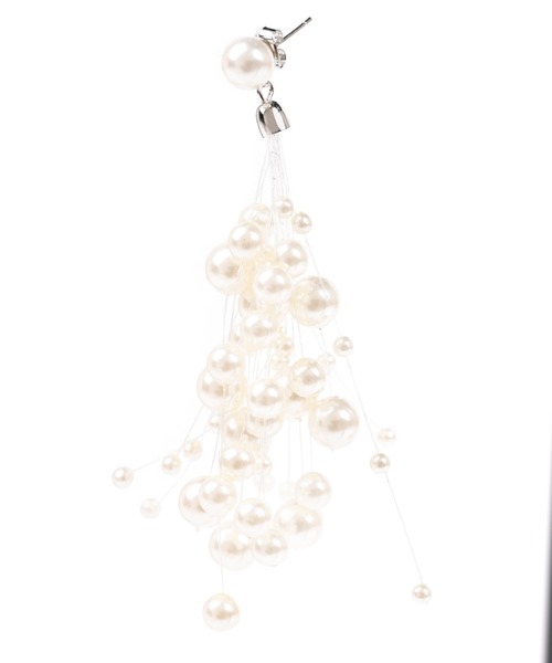 Narcissus（ナルシス）の「【Narcissus】パールフリンジピアス（ピアス（両耳用）・レディース・ホワイト・FREE）」の5枚目の写真