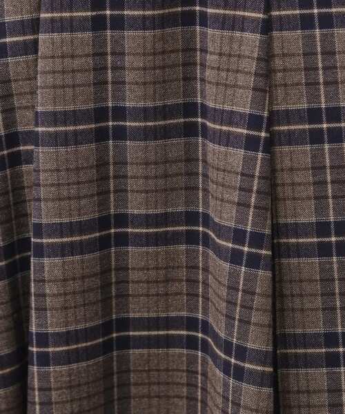 couture brooch（クチュールブローチ）の「◆【リボン付け外し2WAY】起毛チェックタックボリュームスカート（スカート・レディース・ブラウン系その他3/ブラウン系2・36/38/40/42）」の18枚目の写真