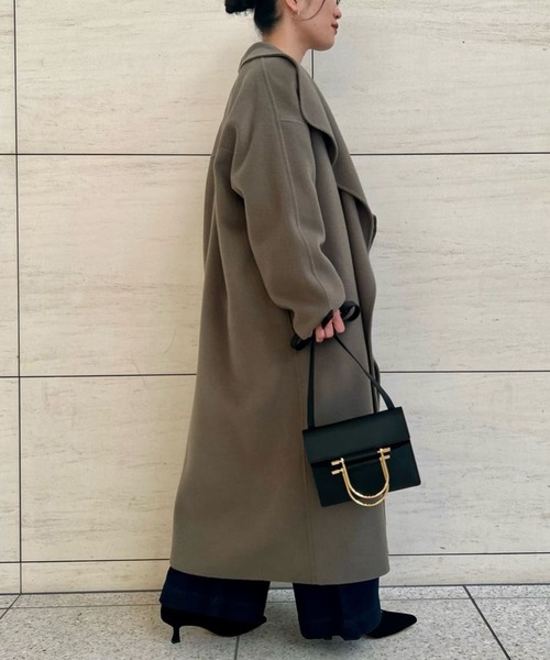 1er Arrondissement（プルミエアロンディスモン）の「ダブルビーバーショールコート（その他アウター・レディース・ブラック/カーキ・36/38）」の18枚目の写真