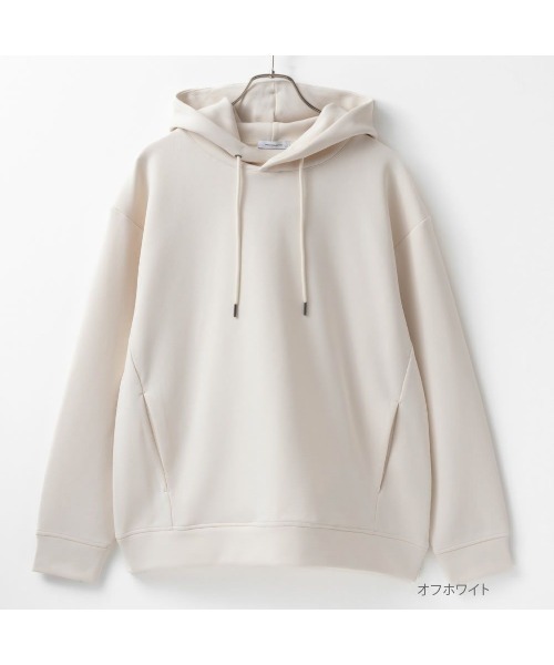 URBAN COLLECTION(アーバンコレクション)の「URBAN COLLECTION エアスムージー ポンチ素材 プルオーバーパーカー メンズ(パーカー・メンズ・オフホワイト/チャコールグレー/ブルー・L/XL/M)」の2枚目の写真
