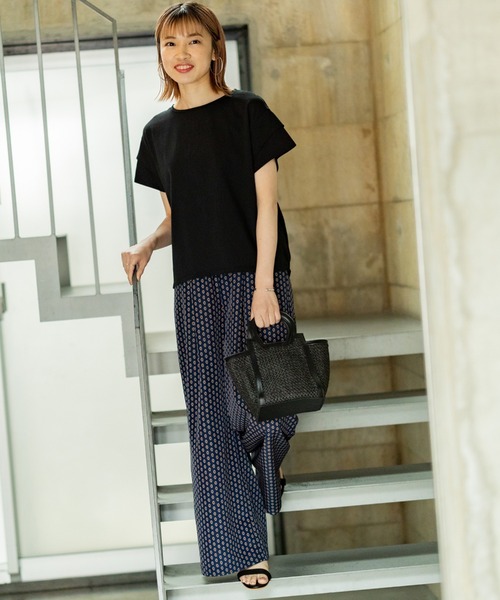 BEAMS HEART(ビームスハート)の「BEAMS HEART / プロヴァンス柄 ワイドパンツ(その他パンツ・レディース・ネイビー/グリーン系その他/イエロー系その他5・FREE)」の5枚目の写真