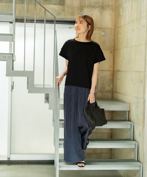 BEAMS HEART(ビームスハート)の「BEAMS HEART / プロヴァンス柄 ワイドパンツ(その他パンツ・レディース・ネイビー/グリーン系その他/イエロー系その他5・FREE)」の6枚目の写真