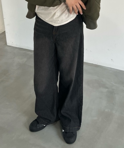 shesame（シーセム）の「配色加工デニムパンツ（デニムパンツ