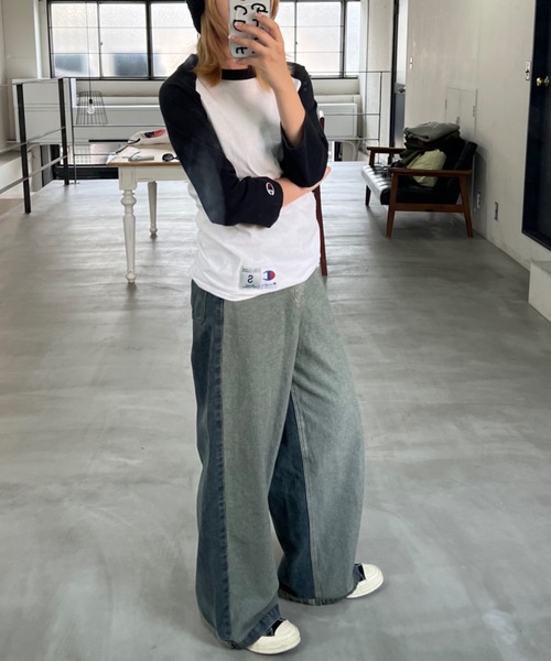 美品　サカイ　 ダメージ加工デニムパンツ　ストレート　インディゴ　Sサイズ Straight Denim Pants | sacai Official Store サカイ オフィシャル