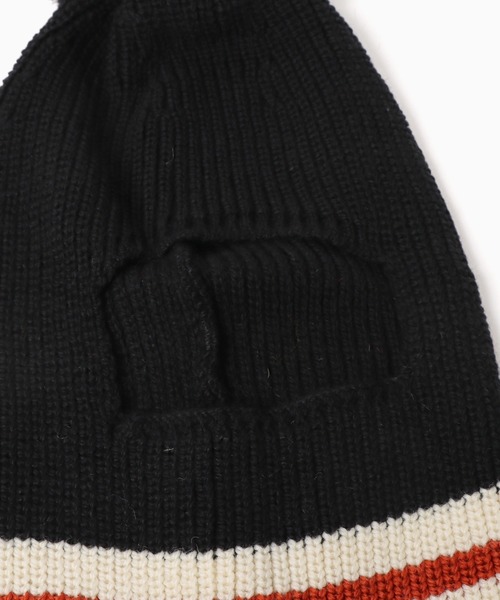Stuart Austin（ステュアートオースティン）の「Stuart Austin/スチュアートオースティ Balaclava バラクラバ ニット帽（ニットキャップ/ビーニー・メンズ・アイボリー/ブラック・FREE）」の4枚目の写真