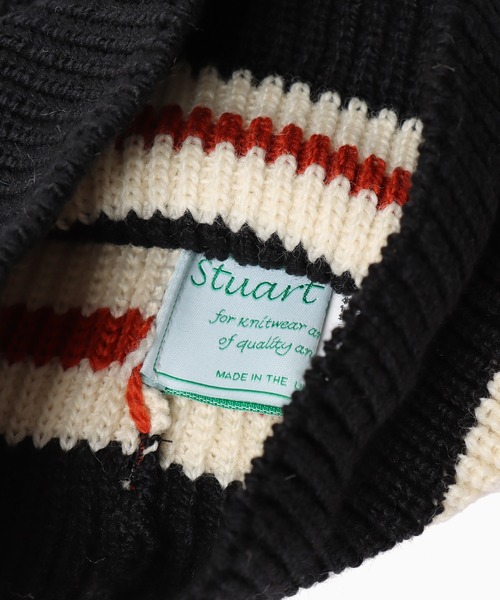 Stuart Austin（ステュアートオースティン）の「Stuart Austin/スチュアートオースティ Balaclava バラクラバ ニット帽（ニットキャップ/ビーニー・メンズ・アイボリー/ブラック・FREE）」の6枚目の写真