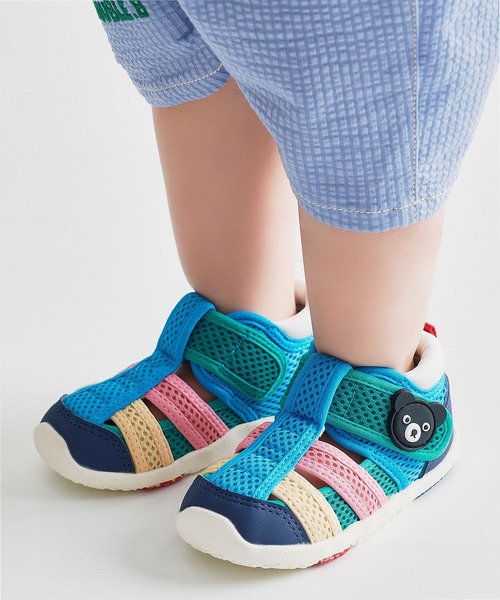 DOUBLE_B（ダブルビー）の「ダブルラッセルセカンドベビーサンダル（サンダル・キッズ・ネイビー/ベージュ/グリーン/ブルー/カーキ/サックスブルー・15.5cm/14.5cm/14cm/13.5/13cm/15cm/16cm/13.5cm）」の5枚目の写真