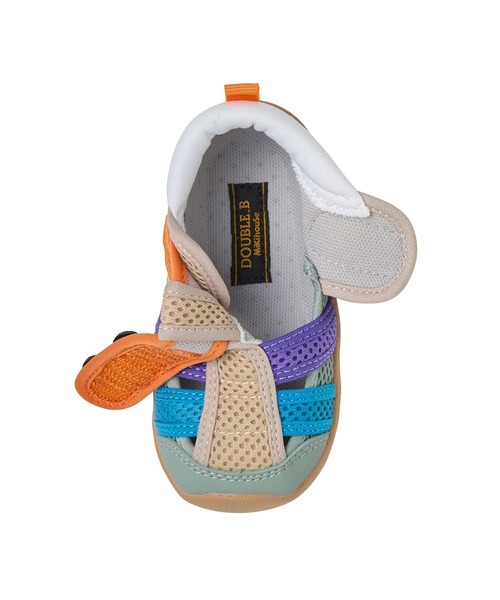 DOUBLE_B（ダブルビー）の「ダブルラッセルセカンドベビーサンダル（サンダル・キッズ・ネイビー/ベージュ/グリーン/ブルー/カーキ/サックスブルー・15.5cm/14.5cm/14cm/13.5/13cm/15cm/16cm/13.5cm）」の16枚目の写真