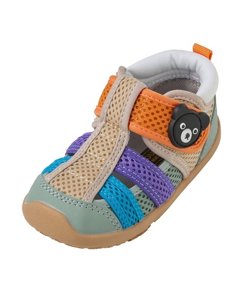 DOUBLE_B（ダブルビー）の「ダブルラッセルセカンドベビーサンダル（サンダル・キッズ・ネイビー/ベージュ/グリーン/ブルー/カーキ/サックスブルー・15.5cm/14.5cm/14cm/13.5/13cm/15cm/16cm/13.5cm）」の11枚目の写真