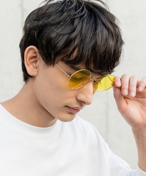 Rocky Monroe(ロッキーモンロー)の「カラーレンズ ラウンド型UVカットサングラス(サングラス・メンズ・ピンク/ブルー/イエロー/グリーン/パープル/ライトグリーン・FREE)」の5枚目の写真