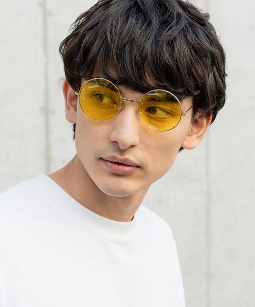Rocky Monroe(ロッキーモンロー)の「カラーレンズ ラウンド型UVカットサングラス(サングラス・メンズ・ピンク/ブルー/イエロー/グリーン/パープル/ライトグリーン・FREE)」の11枚目の写真