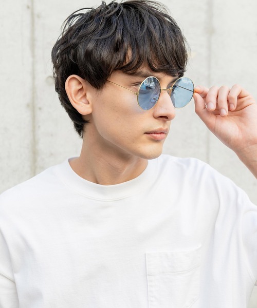 Rocky Monroe(ロッキーモンロー)の「カラーレンズ ラウンド型UVカットサングラス(サングラス・メンズ・ピンク/ブルー/イエロー/グリーン/パープル/ライトグリーン・FREE)」の9枚目の写真