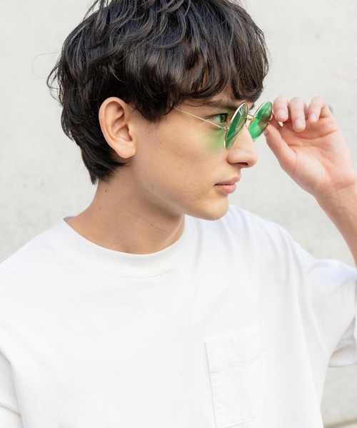 Rocky Monroe(ロッキーモンロー)の「カラーレンズ ラウンド型UVカットサングラス(サングラス・メンズ・ピンク/ブルー/イエロー/グリーン/パープル/ライトグリーン・FREE)」の8枚目の写真