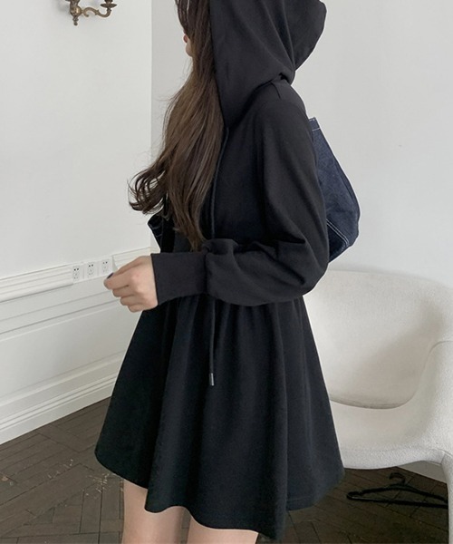 gossip!ロサンゼルス(ゴシップロサンゼルス)の「YUGA フード付きAラインワンピース(ワンピース・レディース・ブラック・L/M/XL)」の17枚目の写真