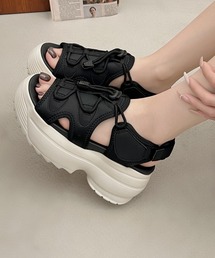 Shoes in Closet（シューズインクローゼット）の「【ソール色追加】軽量厚底 プラットフォームソール ボリューム スポーツサンダル 2432（サンダル・レディース）」