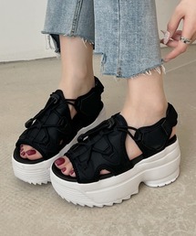 Shoes in Closet | 【ソール色追加】軽量軽量厚底 プラットフォームソール ボリューム スポーツサンダル 2432(サンダル)