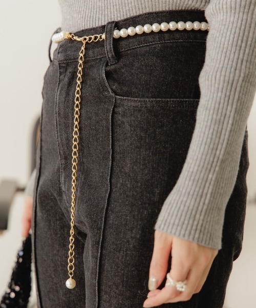 flower（フラワー）の「パーリーベルト（ベルト・レディース・ホワイト・FREE）」の2枚目の写真