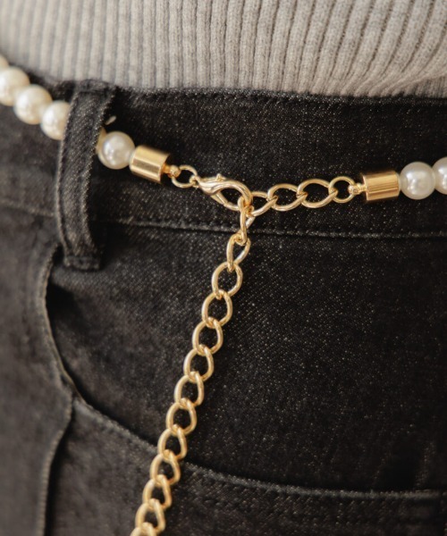 flower（フラワー）の「パーリーベルト（ベルト・レディース・ホワイト・FREE）」の3枚目の写真