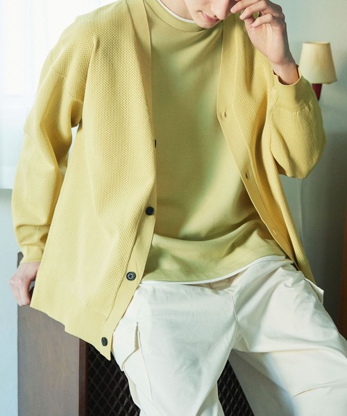 LAKOLE（ラコレ）の「AIRPEカーディガン / 996721（カーディガン/ボレロ・メンズ・ブルーグリーン/イエロー/ブラック/ライトブルー/ライトグレー・LARGE/MEDIUM/X-LARGE）」の5枚目の写真