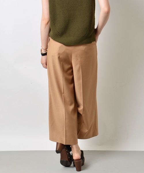 Khaju（カージュ）の「Khaju: タックガウチョ□（その他パンツ・レディース・キャメル/ブラック・27/26）」の4枚目の写真