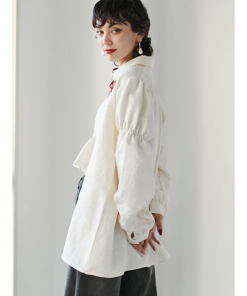 jouetie（ジュエティ）の「ビスチェレイヤードチュニックシャツ【セットアイテム】（シャツ/ブラウス・レディース・ブラック/アイボリー・MEDIUM）」の10枚目の写真