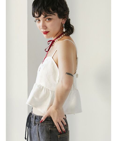 jouetie（ジュエティ）の「ビスチェレイヤードチュニックシャツ【セットアイテム】（シャツ/ブラウス・レディース・ブラック/アイボリー・MEDIUM）」の13枚目の写真