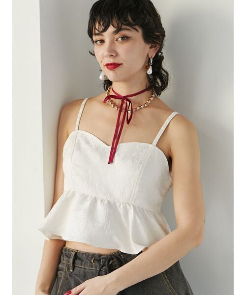 jouetie（ジュエティ）の「ビスチェレイヤードチュニックシャツ【セットアイテム】（シャツ/ブラウス・レディース・ブラック/アイボリー・MEDIUM）」の15枚目の写真