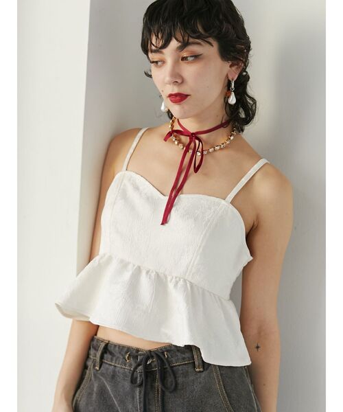 jouetie（ジュエティ）の「ビスチェレイヤードチュニックシャツ【セットアイテム】（シャツ/ブラウス・レディース・ブラック/アイボリー・MEDIUM）」の16枚目の写真