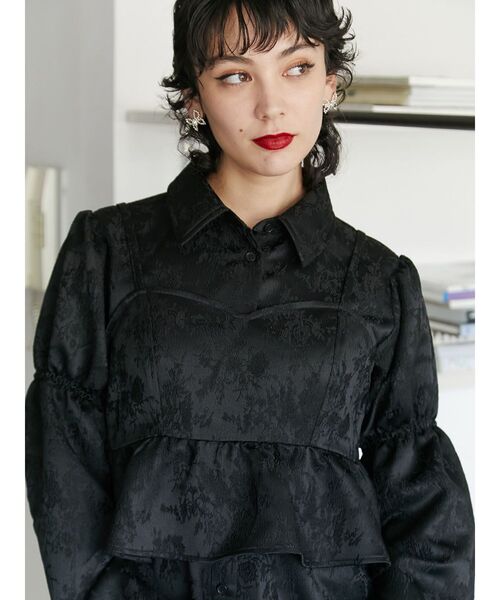 jouetie（ジュエティ）の「ビスチェレイヤードチュニックシャツ【セットアイテム】（シャツ/ブラウス・レディース・ブラック/アイボリー・MEDIUM）」の21枚目の写真