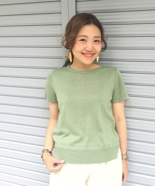 Kastane（カスタネ）の「裾スリットプルオーバー（ニット/セーター・レディース・グリーン/オフホワイト/レッド/ブラック・FREE）」の3枚目の写真