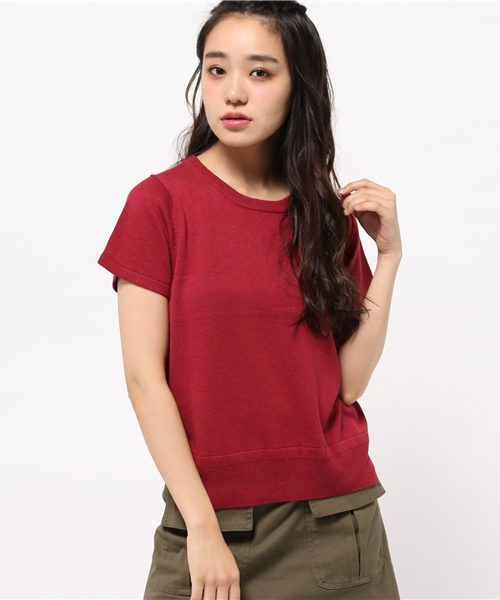 Kastane（カスタネ）の「裾スリットプルオーバー（ニット/セーター・レディース・グリーン/オフホワイト/レッド/ブラック・FREE）」の4枚目の写真