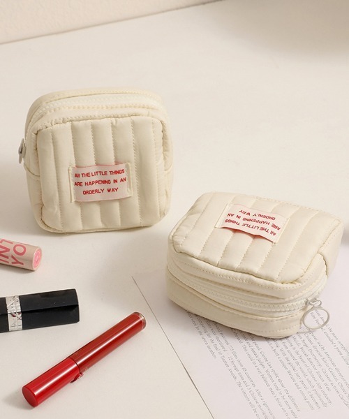 Pochi Pouch/キルティング ロゴ スクエア ミニ ポーチ（ポーチ