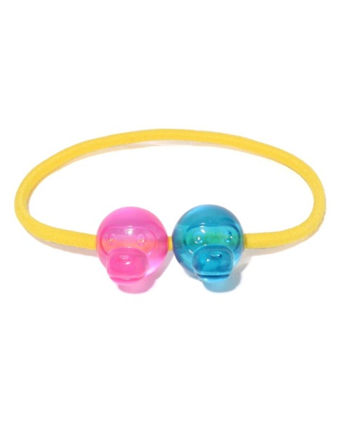 A BATHING APE(アベイシングエイプ)の「BABYILO HAIR RUBBER(ヘアゴム・キッズ・サックスブルー/イエロー/ピンク・FREE)」の3枚目の写真