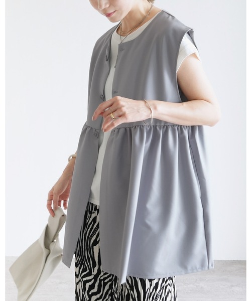 セール】ペプラムギャザーベスト（スーツベスト）｜reca（レカ）の