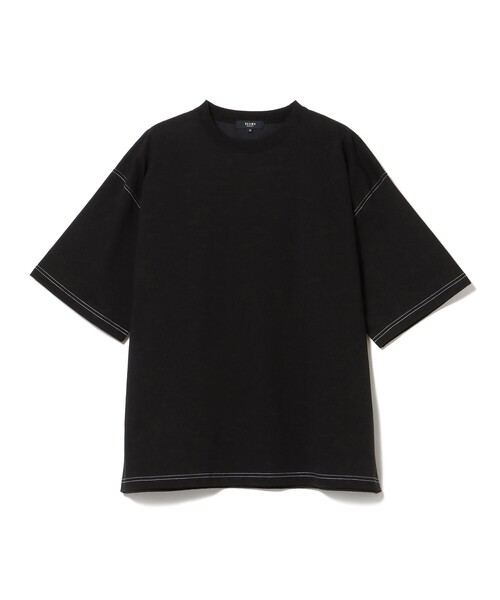 BEAMS HEART(ビームスハート)の「【ユニセックス】ステッチ 配色 オーバー Tシャツ(Tシャツ/カットソー・メンズ・ブラック/ホワイト・MEDIUM/SMALL/LARGE)」の2枚目の写真