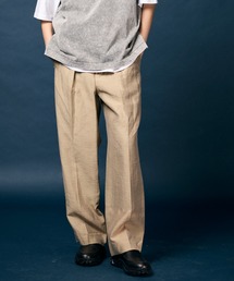 《UNISEX》【LIMITED EDITION】Dress-Over One-Tuck Wide Straight Pants/ドレスオーバーワンタックワイドストレートパンツ【MAISON SPECIAL/メゾンスペシャル】■セットアップ対応■