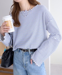 DISCOAT | 《新色追加！》【WEB限定】リブメローフレアスリーブ(Tシャツ/カットソー)