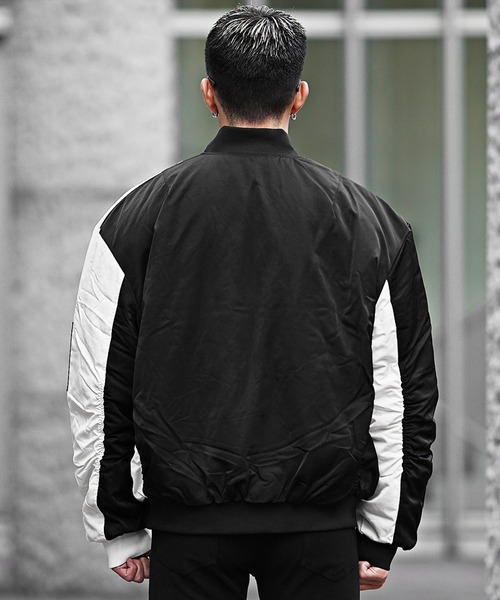 JOKER（ジョーカー）の「スーパーBIGシルエット中綿MA-1 メンズ ブルゾン ジャケット 春服 冬服（MA-1・メンズ・カーキ/ホワイト/ブラック/ホワイト×ブラック・L/M）」の19枚目の写真