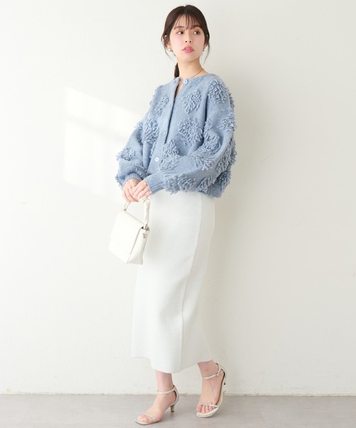 natural couture(ナチュラルクチュール)の「三重臼Iラインスカート(スカート・レディース・イエロー系その他/オフホワイト/ピンク/ベージュ/ネイビー・FREE)」の10枚目の写真