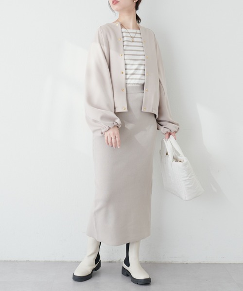 natural couture(ナチュラルクチュール)の「三重臼Iラインスカート(スカート・レディース・イエロー系その他/オフホワイト/ピンク/ベージュ/ネイビー・FREE)」の19枚目の写真